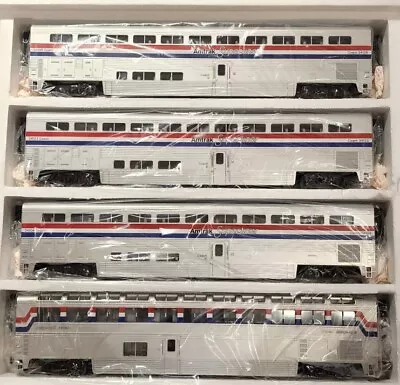 MTH O Scale SuperLiner 4 Car Passenger Set Amtrak 20-6524 • $599.99