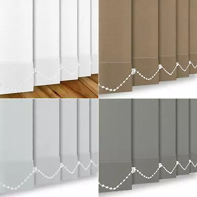 MADE TO MEASURE Premium BLACKOUT VERTICAL BLIND Replacements Slats Louvres 89mm • £2.09