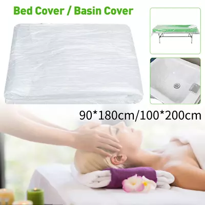 100pc Disposable Plastic Couch Cover Sheets Beauty Bed Spa Salon Treatment Table • £13.97