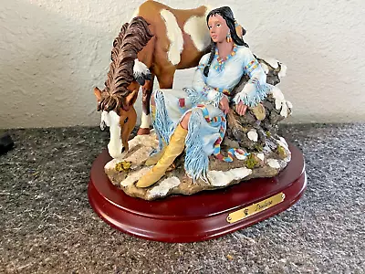 Vintage Montefiori Collection Native American Woman W/Horse Free Shipping • $45