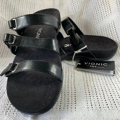 £38.50 • Buy BNWT Vionic Aubrey Orthaheel Black Snake Odd Shoes UK 6(L) 5(R) EUR 39/38 Wide