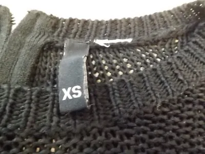 £3.94 • Buy H&M Divided Open Knit Thick Heavy Black Jumper Size Xs/s Uk 8/10 Vgc