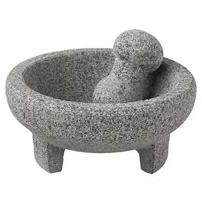 Vasconia 4-cup Beautiful Traditional Granite Molcajete Mortar And Pestle Gray • $33.96