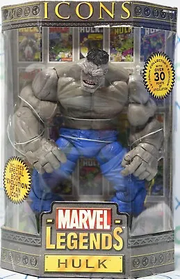 Marvel Legends Icons ToyBiz  GREY Hulk 12  Action Figure W/ Book Evolution • $295