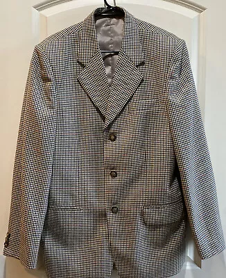 Vintage Signor’s Coat Men 42r Madras Plaid Jacket Blazer Coat • $19.95