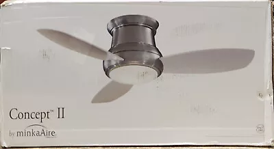 Minka-Aire Concept II 44  LED Brushed Nickel Ceiling Fan With Remote F518L-BN * • $296