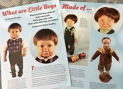 7p History Article   Pics - VTG Little Boys Artist Dolls - Beckett Wilson Iacono • $8.50