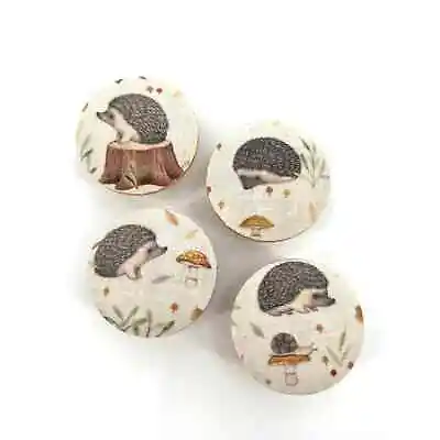 Hedgehogs Drawer Knob Pulls Handles Dresser Nursery Kids Room Baby Shower • £11.58