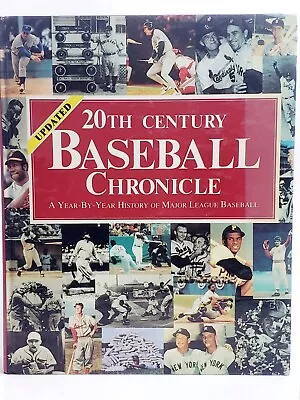 Vtg 20th Century Baseball Chronicle Book Hardcover Major League Baseball History • $24.98