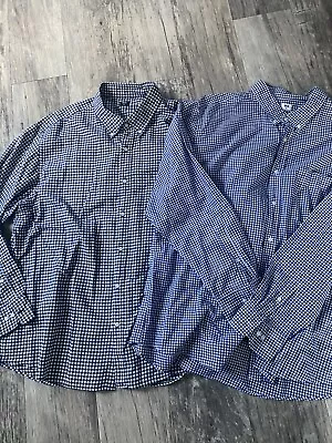 Uniglo Men’s Gingham Shirts X 2 Mint Worn 4 Times Cost £30 X 2 Xxl ( Xxxxl ) 27” • £7.50