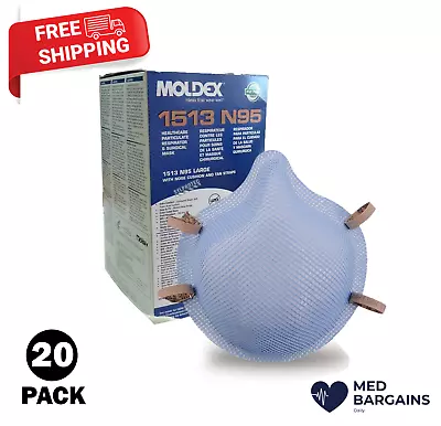 Moldex 1513 Series N95 Face Cover Surgical Mask Large - 20 Pack • $35.99