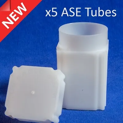 Lot 5 Square Coin Safe Tubes For ASE Silver Eagle 41mm Quality Archival Storage • $8.98