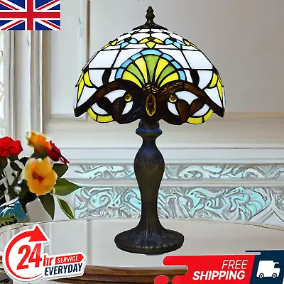 Tiffany Style Multicolor Table Lamp 10 Inch Stained Glass Shade Hand  TFTL-1012 • £53.99