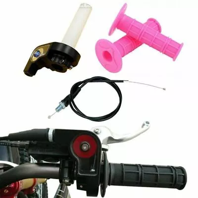 1/4 Turn Twist Throttle Grips Cable For CRF TTR 125 150 200 250 Cc Pit Dirt Bike • $22.21