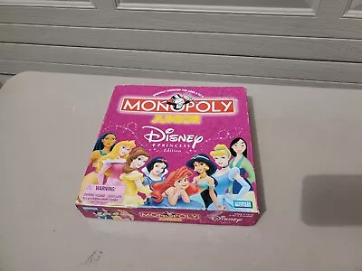 Hasbro 2004 DISNEY PRINCESS EDITION MONOPOLY Junior Kids Board Game Complete • $9.95