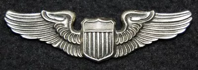 Original WWII AAF N. S. Meyer New York Hallmarked Large Shield 3 Inch Pilot Wing • $49.99