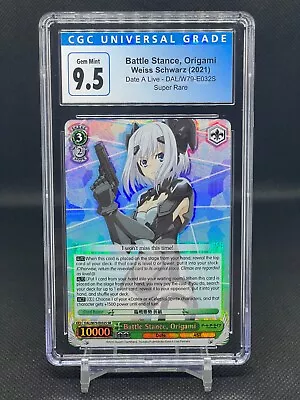 Weiss Schwarz Date A Live Battle Stance Origami SR Old Label CGC 9.5 AKA Now 10 • $39.99