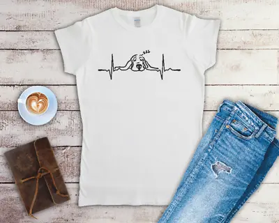 41 Different Heartbeat Dog Breeds Ladies Fitted T Shirt Small-2XL 12 Colours • £11.24