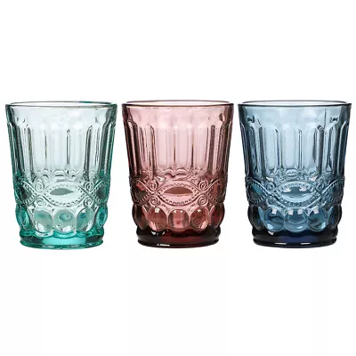 Coloured Glassware Wine Glasses Goblets Dinner Party Cocktail Wedding Gift Home • £14.99