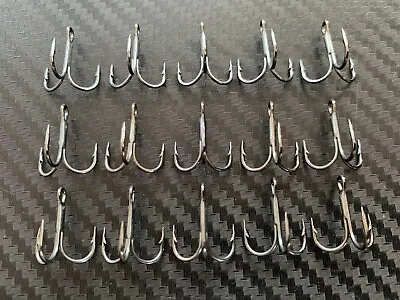 15x BKK Treble Hooks Sharpened Stinger #8 #10 #12 #14 Bream Whiting Lures Bass • $9.95