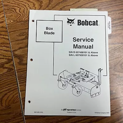 Bobcat GRADER BOX BLADE SERVICE SHOP REPAIR MANUAL GUIDE BOOK Pn 6901436 • $19.99