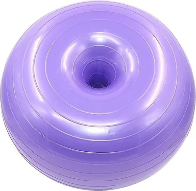$22.95 • Buy Donut Ball Inflatable Balance Fitness Yoga Therapy Physio Gym Exercise PURPLE