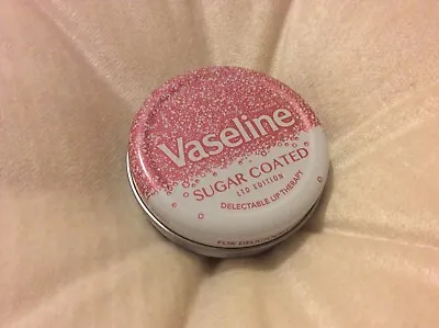 Vaseline Lip Therapy Tin VERY RARE Limited Edition Balm SUGAR COATED Pink Tin 💗 • £19.99