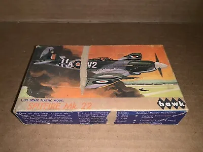 Vintage Hawk Spitfire Mk. 22 1/72 Scale Plastic Model Kit 5-29 • $19.99