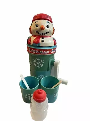 Vintage 1990 Lanard Toys Snowman Snow Cone Maker Complete Works Mr Blizzard • $14.95