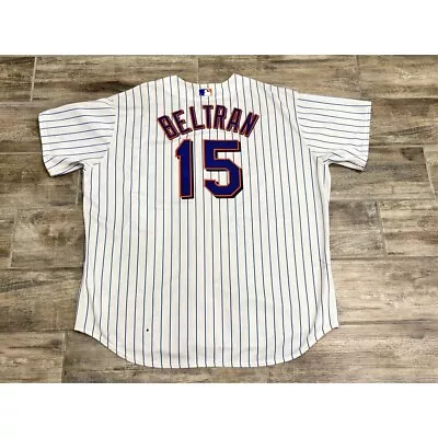 Carlos Beltran #15 New York Mets Authentic  Majestic Home Jersey Size 60 • $149