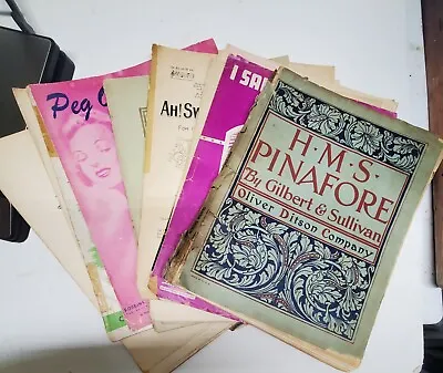 18 + Lot Of Vintage Sheet Music Books Multiple Instruments • $22