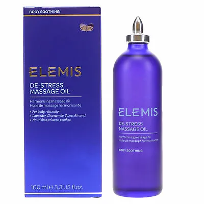 Elemis De-Stress Massage Body Oil 3.3 Oz / 100 Ml Exprtn. Date 06/2025 New Box • $38.95