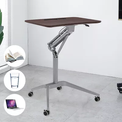 Laptop Desk Height Adjustable Rolling Cart Over Bed Hospital Table Stand • $111.15