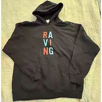 Annie Mac Raving Hoodie Sweatshirt Large Black EDC House Music EDM • $24