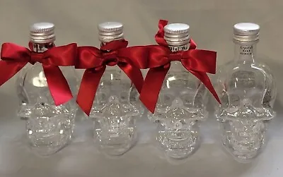4 - Crystal Head Vodka Mini 50ml EMPTY Bottles With Screw Cap Skull Clear Glass • £38.60