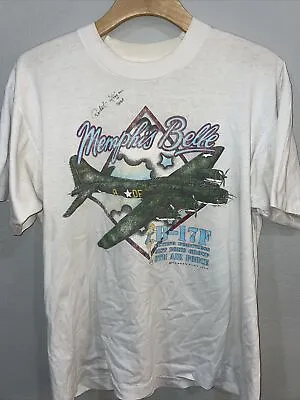 Vintage 1993 Memphis Belle B-17F Robert Morgan Signed Autograph T Shirt RARE • $75