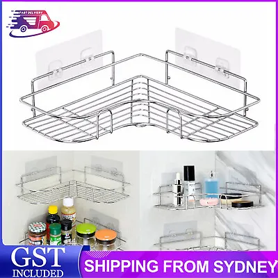 Stainless Steel Bath Shower Caddy Corner Storage Shelf Holder Rack Organiser AU • $16.25