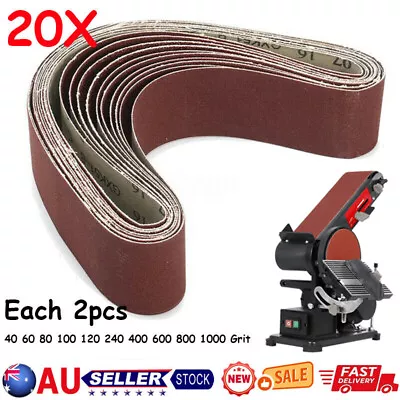 20X Sanding Belt 100x914mm 915 Mixed Grit 40 60 80 100 120 240 400 600 800 1000 • $56.99