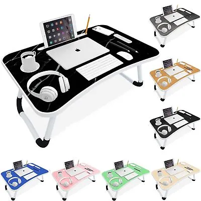 Portable Table Folding Laptop Computer Bed Tray Breakfast Reading Lap Desk Stand • £11.79