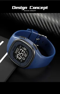 SKMEI Mens Electronic Casual Digital Waterproof Stopwatch Countdown Wrist Watch • £9.94