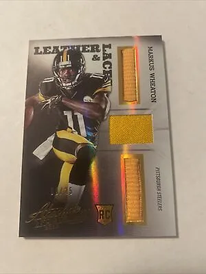 2013 Panini Absolute Leather & Laces Footballs /25 Markus Wheaton #24 Rookie RC • $10