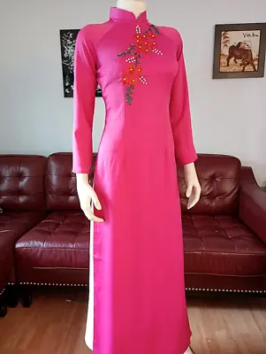 Vietnamese Embroidery Dress(ao Dai Truyen Thong Theu)- -dress Only • $30