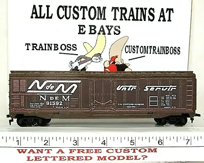 HO SCALE CUSTOM LETTERED 50 Ft NATIONAL MEXICAN RAILWAY REEFER. 🌅🌅🌅🌅 • $33.99