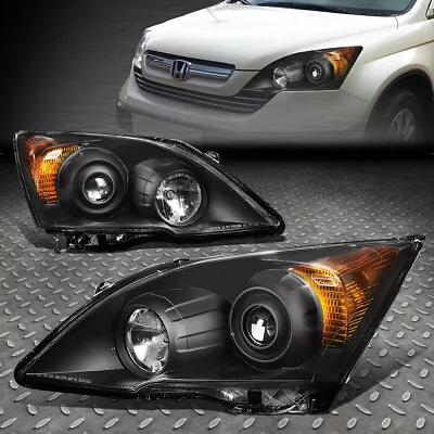 For 2007-2011 Honda Crv Black Housing Amber Corner Projector Headlight/lamp Set • $148.88