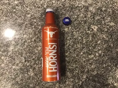 $4 • Buy BUD LIGHT Aluminum Beer Bottle NCAA 2022 UNIVERSITY Of TEXAS LONGHORNS