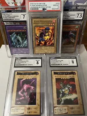 LOT 5 Yugioh Cards CGC PSA 10 Flame Manipulator Ultimate Insect LV7 Holo 1st Ed • $40