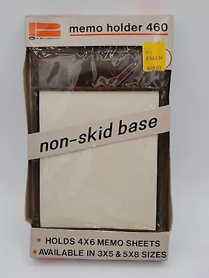 Vintage 80's IDL Memo Holder 460 With Non-Skid Base 4  X 6  Memo Sheets - NEW • $18.99