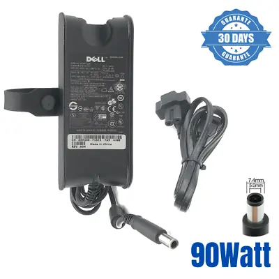Genuine 19.5V AC Adapter Dell 90W 90 Watt Power Supply Battery Charger With Cord • $26.45