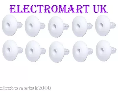 10 X Single Grommets Tv Coax Coaxial Cable Tidy Wall Bushes Entry Exit White • £6.90