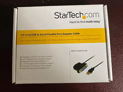 £30 • Buy StarTech 3ft 1s 1p USB To Serial Parallel Port Adaptor Cable